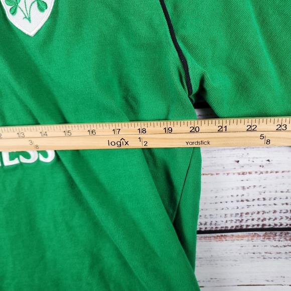 Guinness Cotton Traders Rugby Polo Mens Large Green Ireland Shamrock - Picture 5 of 8